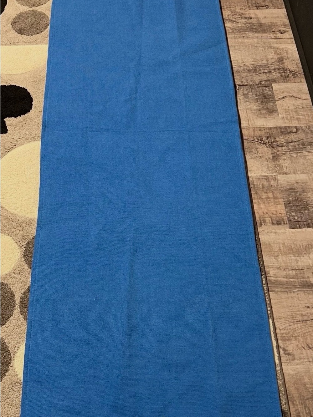 Gaiam Microfiber Yoga Mat Towel Non-Slip Blue Full Size 68" x 24"